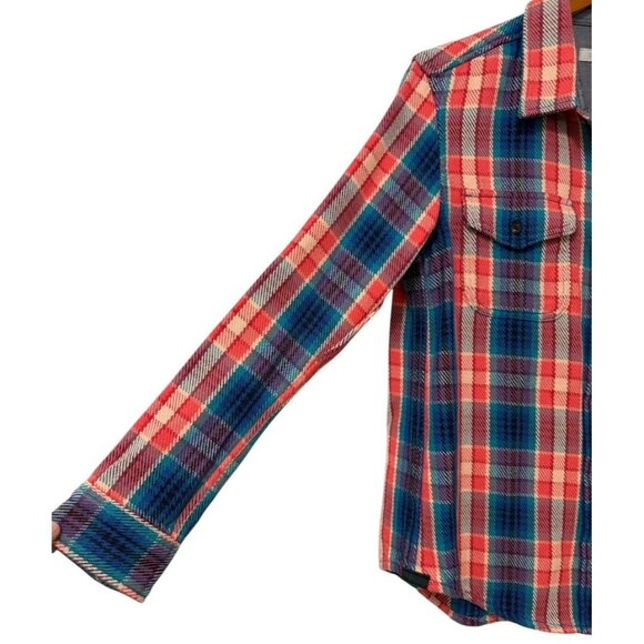 Outerknown Womens Blanket Shirt Organic Cotton Plaid Colorful Outdoor Size XS/S - Picture 3 of 12